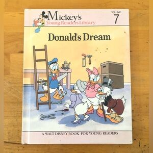 vtg Disney Childrens Book Donald's Dream Book - Mickey's Young Readers Volume 7